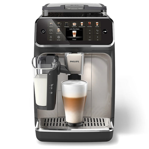 Kaffeevollautomat Serie 5500 EP5547/90 - 20 Kaffeespezialitäten SilentBrew LatteGo Schwarz/Verchromt